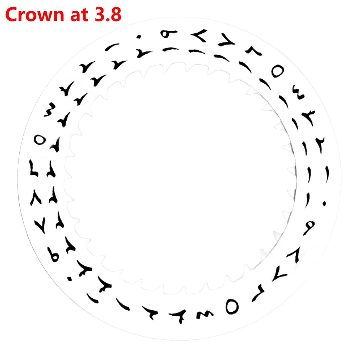 

Black/White Date Week Wheel NH35 NH36 Movement Arabic Movement Dial Fits NH35 NH36 Automatic Movement Crown at 3.0 or 3.8 oclock