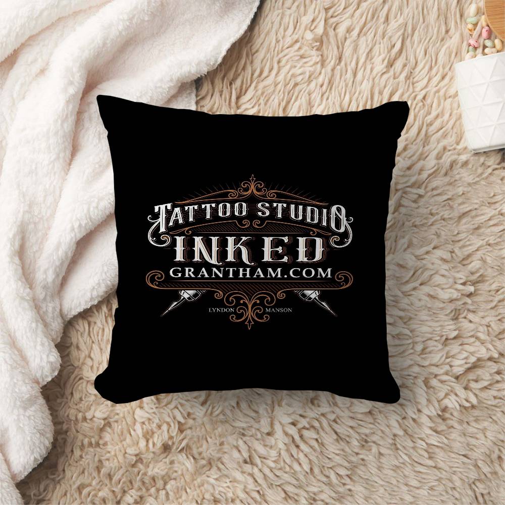 Tattoo Shop Logo Cushion Cover Polyester Sofa Cushions Decorative Throw Pillows Home Decoration Pillowcover