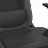Gaming Chair with Massage Function Black and Gray Faux Leather