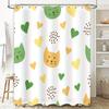 Decorate Your Bathroom With This Adorable Cat Heart Shower Curtain Set!