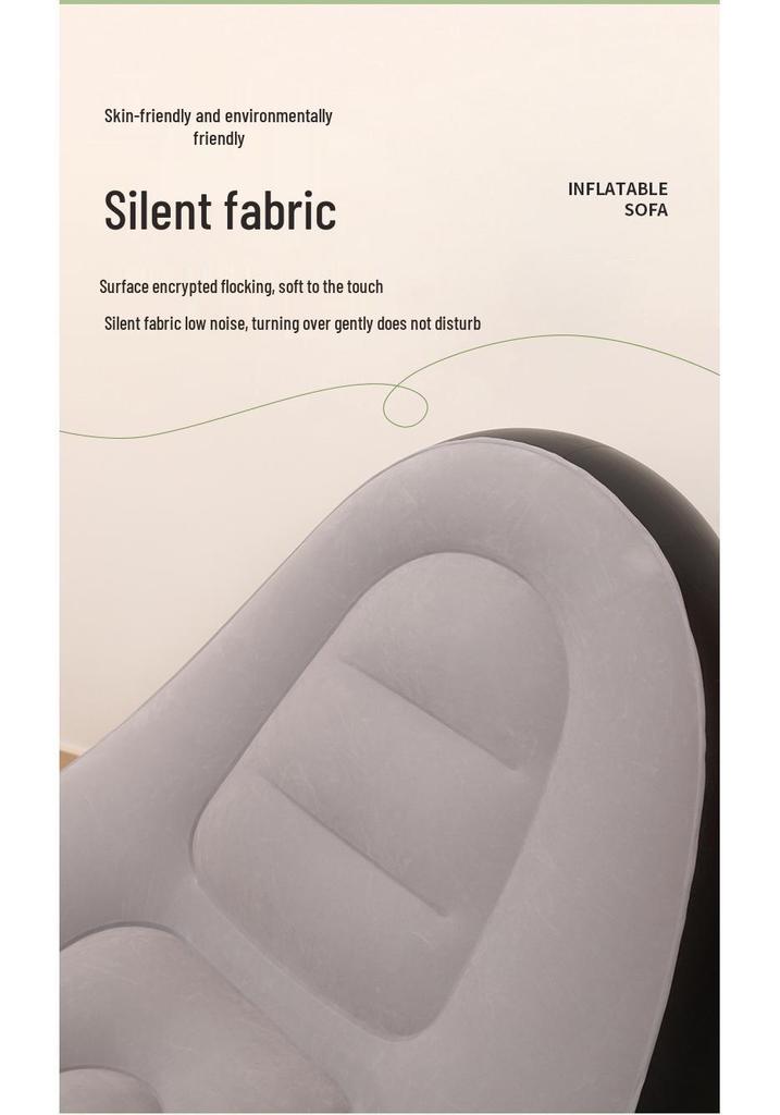 Inflatable Flocked Sofa Bed with Air Cushion for Outdoor Use