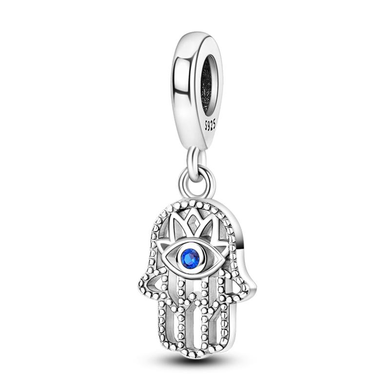 100% Rame Zircone Scintillante Occhio del Diavolo Occhio di Horus Auguri Migliori Portafortuna Perline Adatte a Braccialetti da 3 mm Gioielli Fai da Te