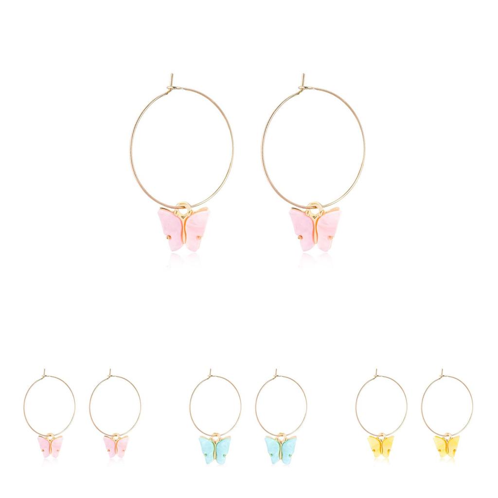 Colorful Alloy Butterfly Earrings For Women Trendy And Unique Gift Idea