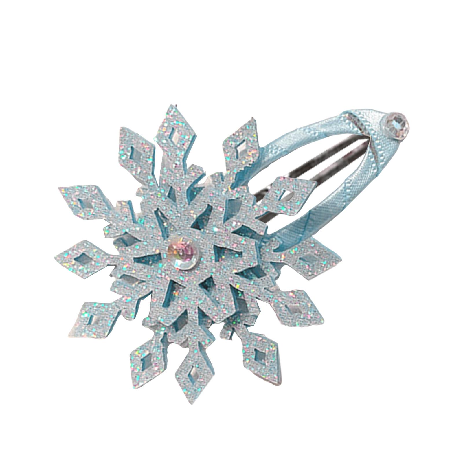 

Snowflake Hair Clip Christmas Barrette Sweet Christmas Flat Clip Hairpin Christmas Elegant Hair Clip for Bunches 1