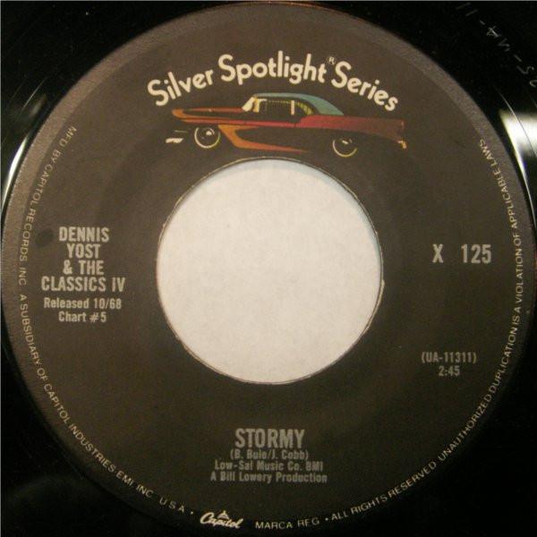 

7inch Record DENNIS YOST & THE CLASSICS IV - Stormy / Spooky X125 Capitol Records US Rock Used