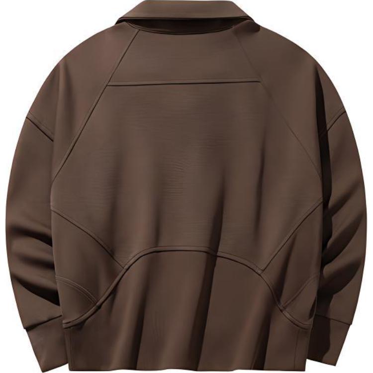 Anta Training Series Logo Polo Neck Pullover Long Sleeve Sweatshirt Women Sweatshirt Caramel 162437716-2