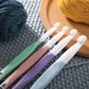 ABS Plastic Crochet Hook 8Mm 10Mm 12Mm 15Mm With Marking Ring And Sweater Needle Plastic Knitted Scarf Cap Toy Set 4 Pieces