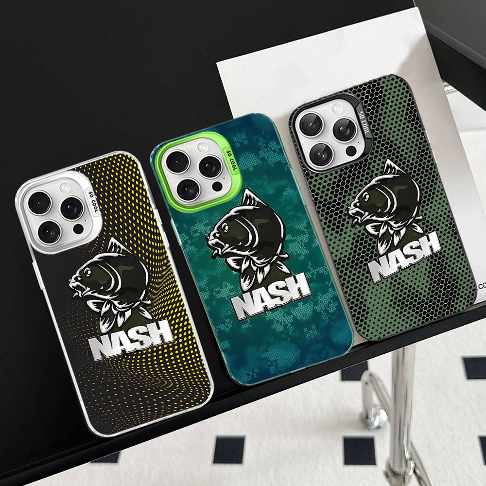 N-Nashs Fishing Logo Phone Case For IPhone 17 16 Plus Pro Max 15 14 13 12 11 Matte Colorful Covers
