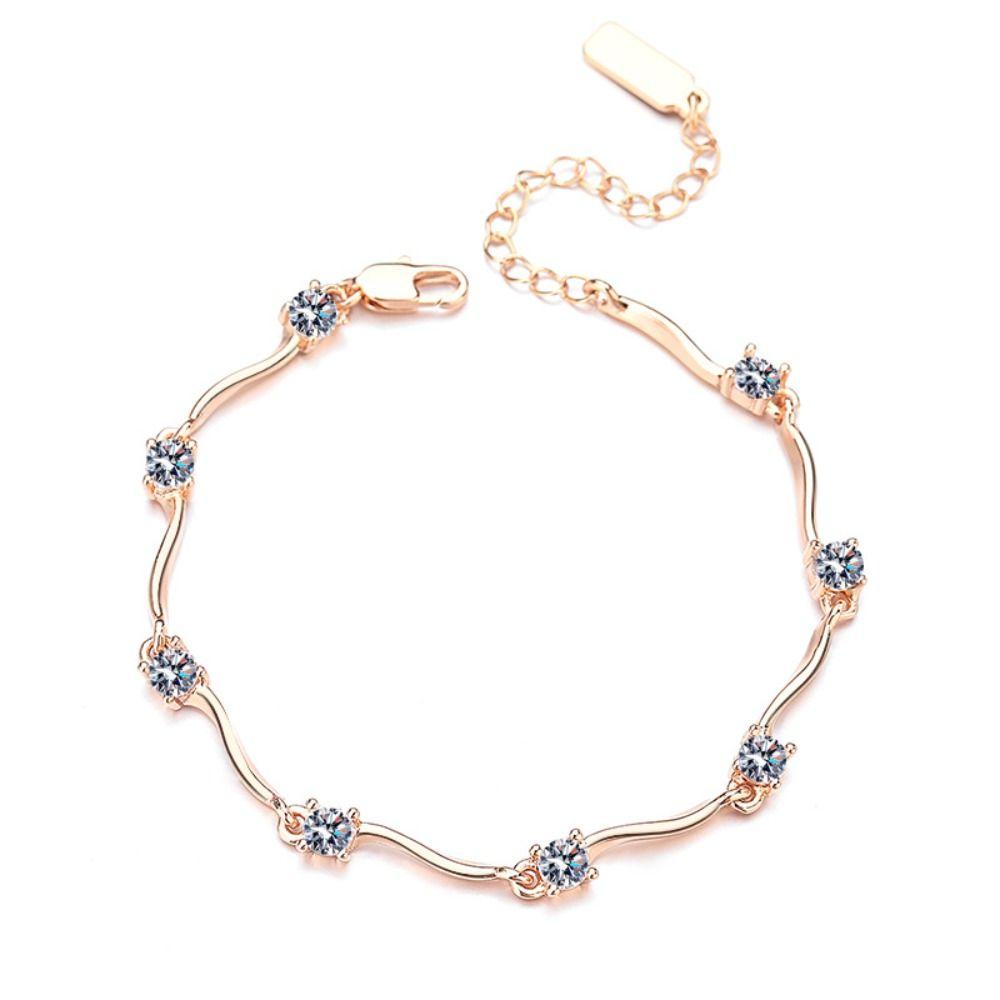 2pcs Adjustable Couple Bracelets Rhinestone Light Luxury Bracelet  Wedding Anniversary