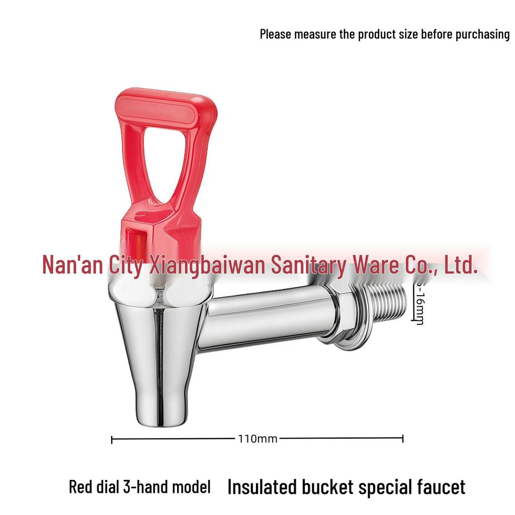 High-Temperature Electric Water Heater Faucet for Insulated Soy Milk/Milk Tea Bucket (3/8", 1/2", 3/4" Copper)