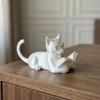 Cute Reading Cat Ornament Creative Cat Statues Crafts Desktop Cat Decorations  Home Decoration