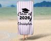Graduation Beach Towel, Grad Gift for Him and Her, Perfect for College High School Graduation Souvenir Present