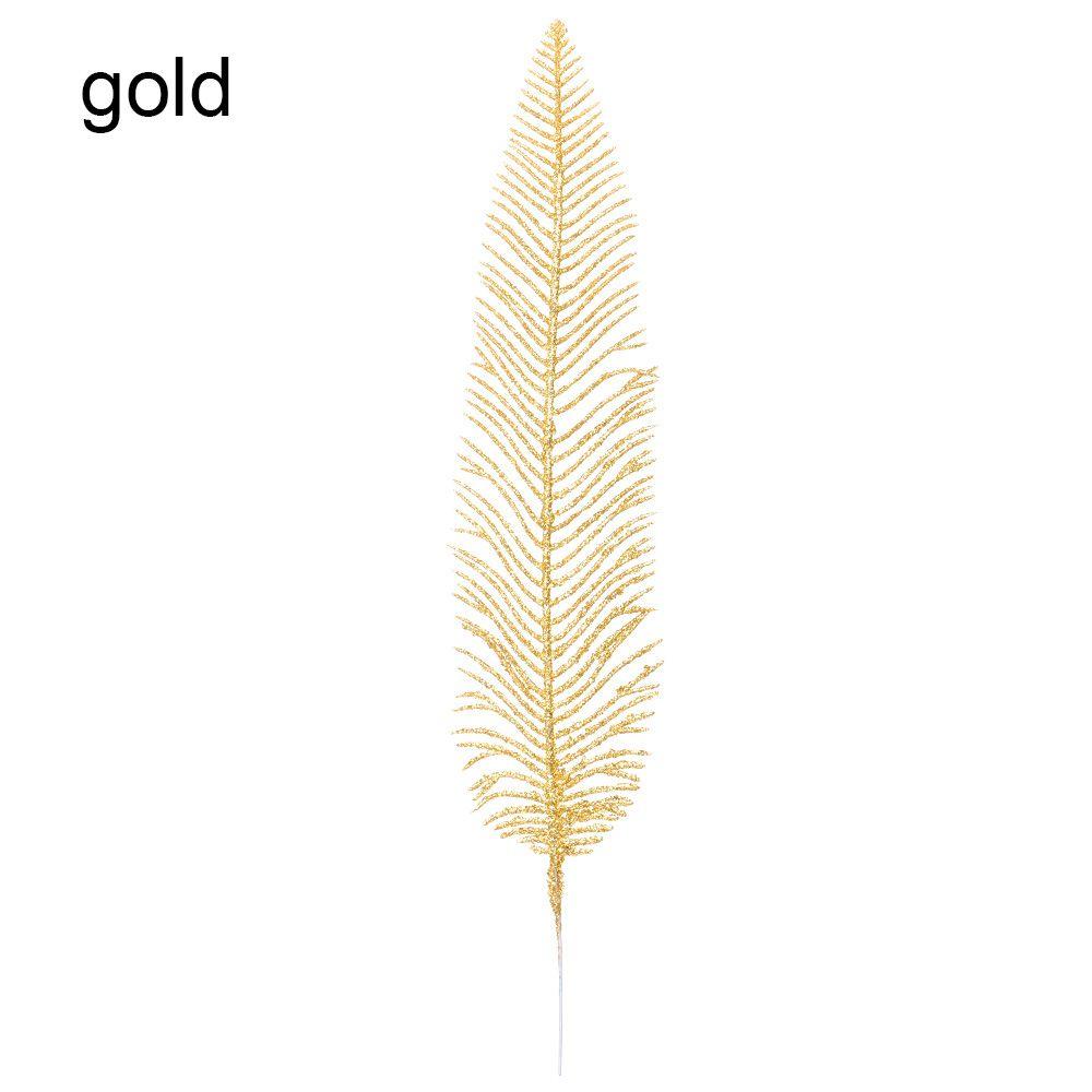

Favors Glitter Ornament Feather Leaf Glittery Artificial Plant Feather Leaf Christmas Tree Flowers