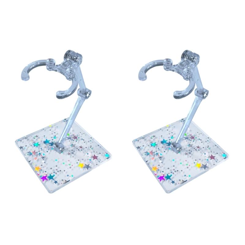 2Pack Plastic Model Figure Display Stand Base For Action Figure Doll And Collectibles Stable Support Organizing Holder