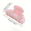 Elegante glänzende Strass Braut Buchstaben Große Acetat Haarspangen für Frauen Weiß Rosa Haarstyling-Accessoires Hochzeitsgeschenk