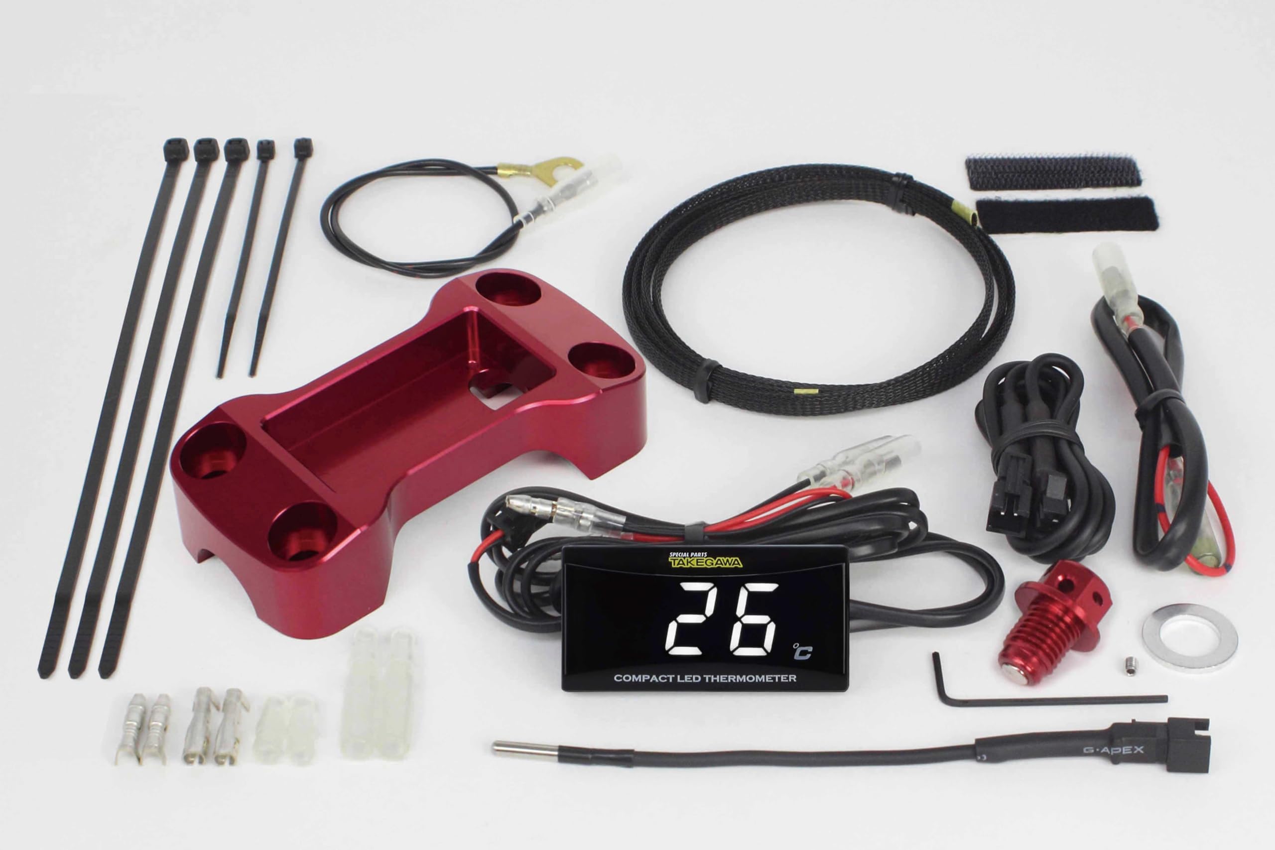 Special Parts Takegawa Compact LED Thermometer Kit 2 Red for 125 CT125/GROM/Monkey 125/Dax 05-07-0019