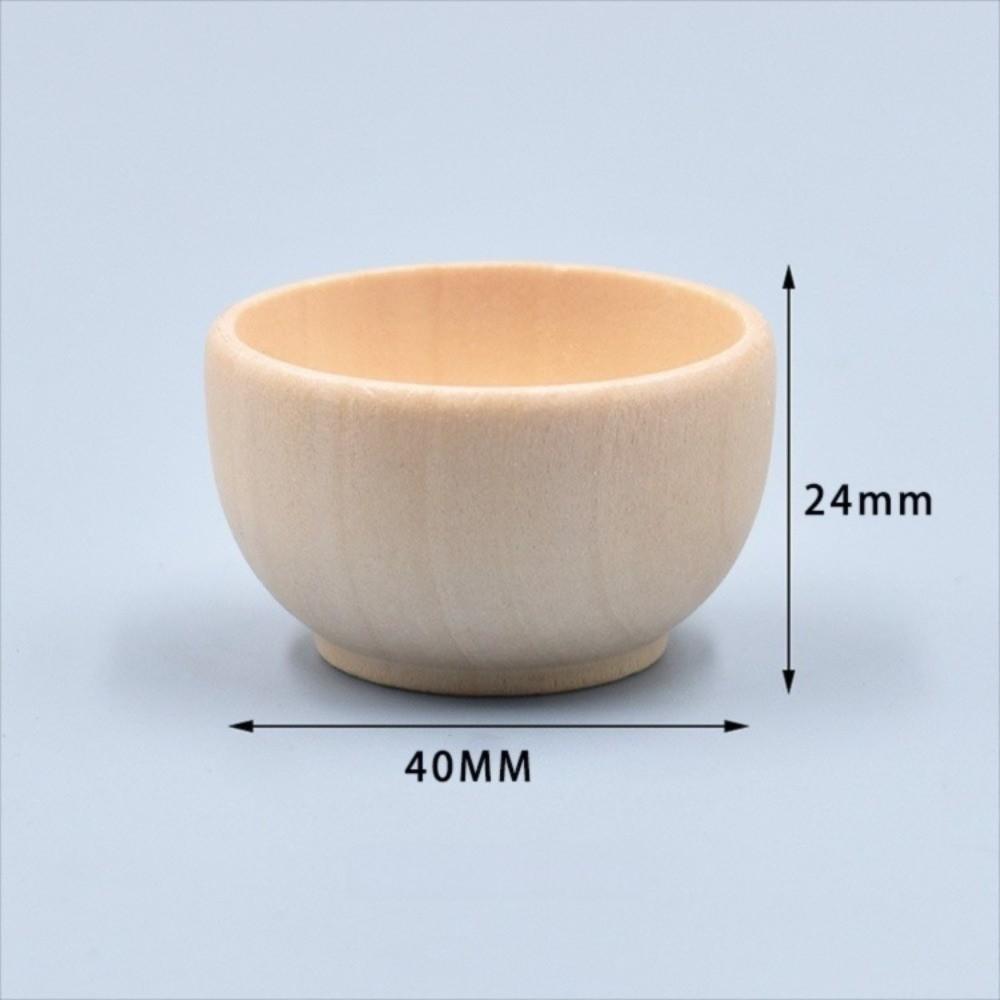 DIY Small Wooden Bowls Mini Unfinished Wooden Bowls New Unpainted Wood Bowls  Painting