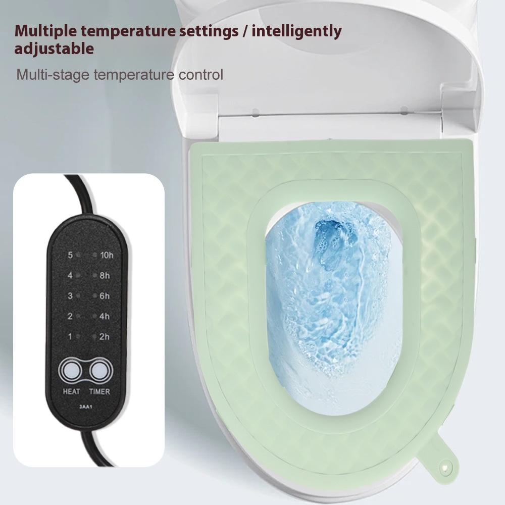 Scaun de toaletă încălzit universal în formă de U inteligent cu temperatură constantă scaun de toaletă scaun cu încălzire electrică scaun de toaletă din silicon
