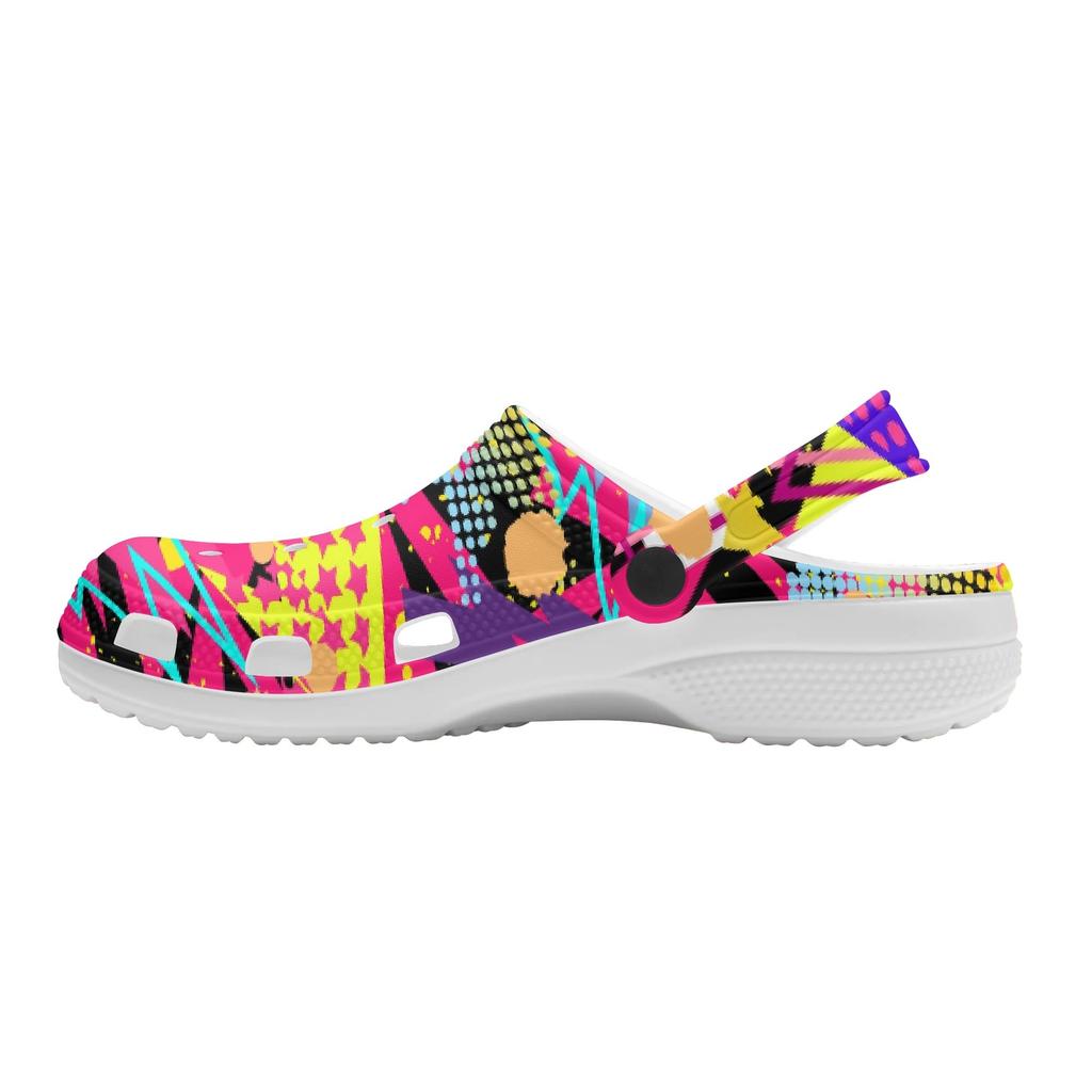 Colorful Printed EVA Garden Clogs Unisex Breathable Slip On Shoes for Beach Pool Home Bathroom Summer Walking Home Garden Use