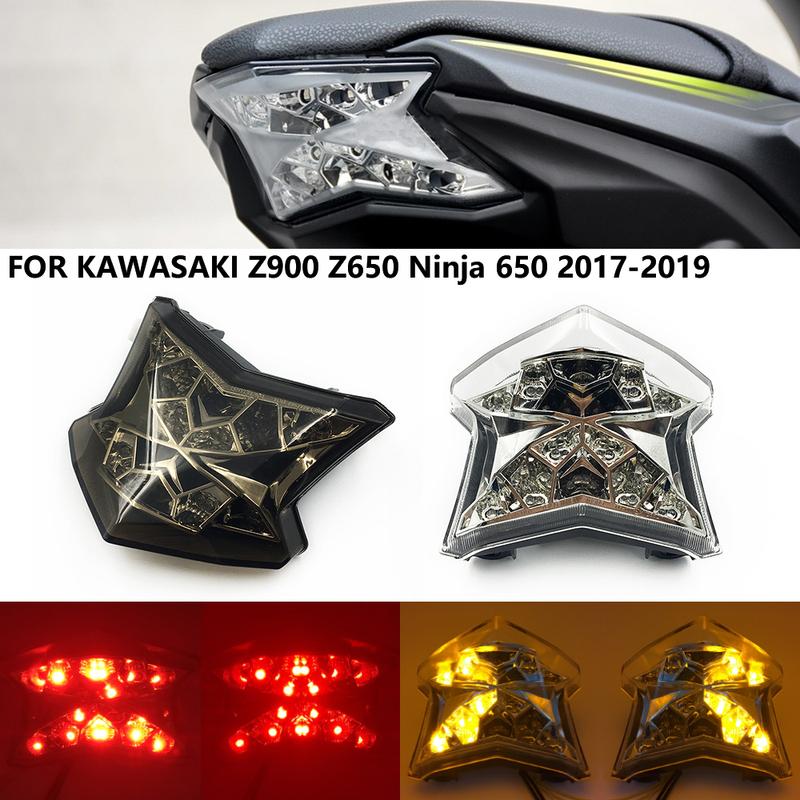For KAWASAKI Z900 Z650 Ninja 650 2017 2018  Rear Tail Light Turn Signal Blinker Lamp Integrated LED Brake