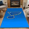 Blue Music Note Logo On Textured Background Patterned Carpet, Non Slip Mat Suitable for Living Room and Bedroom Sofas