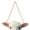 Wall Decoration Rustic Farmhouse Sheep Welcome Door Sign Indoor Outdoor Lamb Hanger Decoration Decorative Wall Plaque