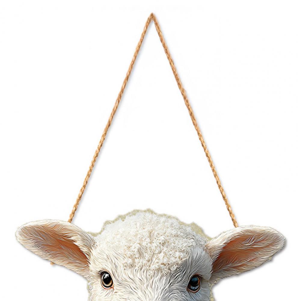 Wall Decoration Rustic Farmhouse Sheep Welcome Door Sign Indoor Outdoor Lamb Hanger Decoration Decorative Wall Plaque