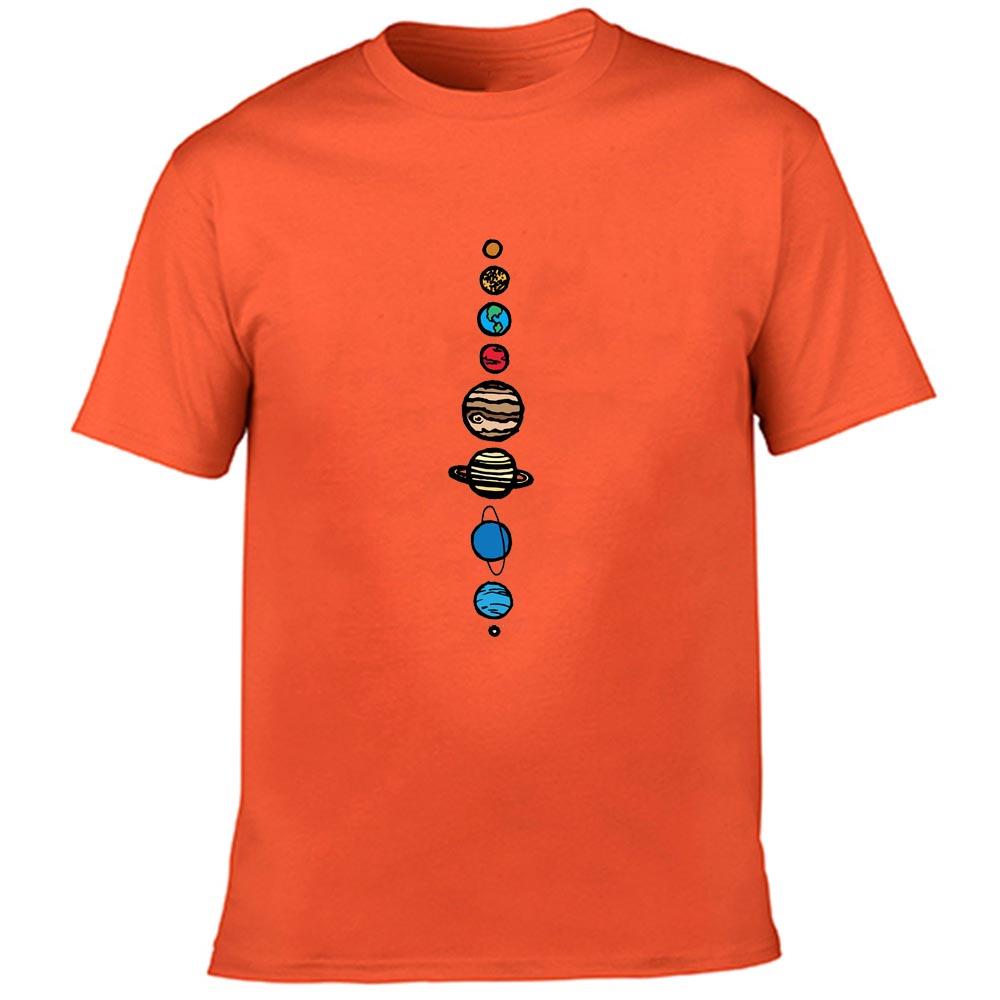 Planeten Druck Herren S Lustiges Sommer T-Shirt Mode Kurzarm Streetwear Harajuku Grafik T-Shirts Herren