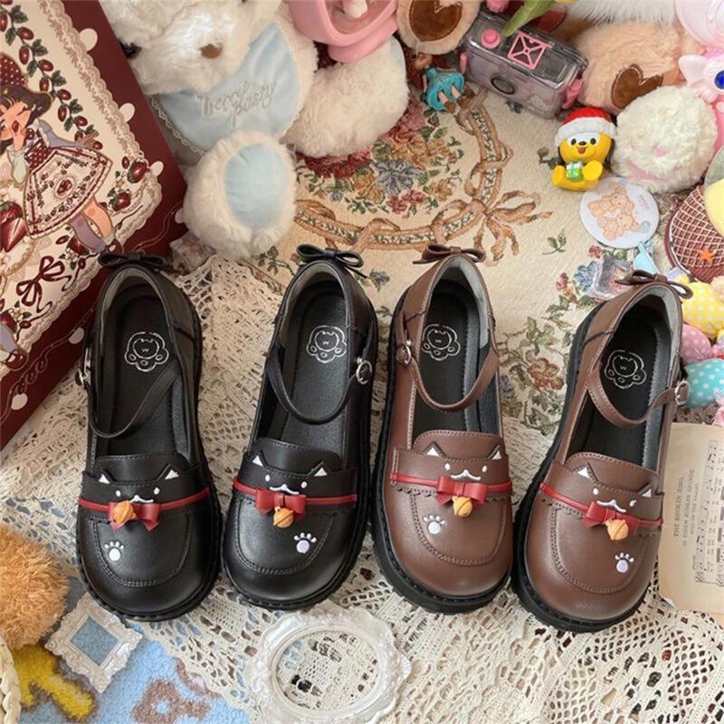 British style female Japanese soft girl jk small leather shoes cute college Mary Jane Lolita shoes 2025 new one-word buckle shoes