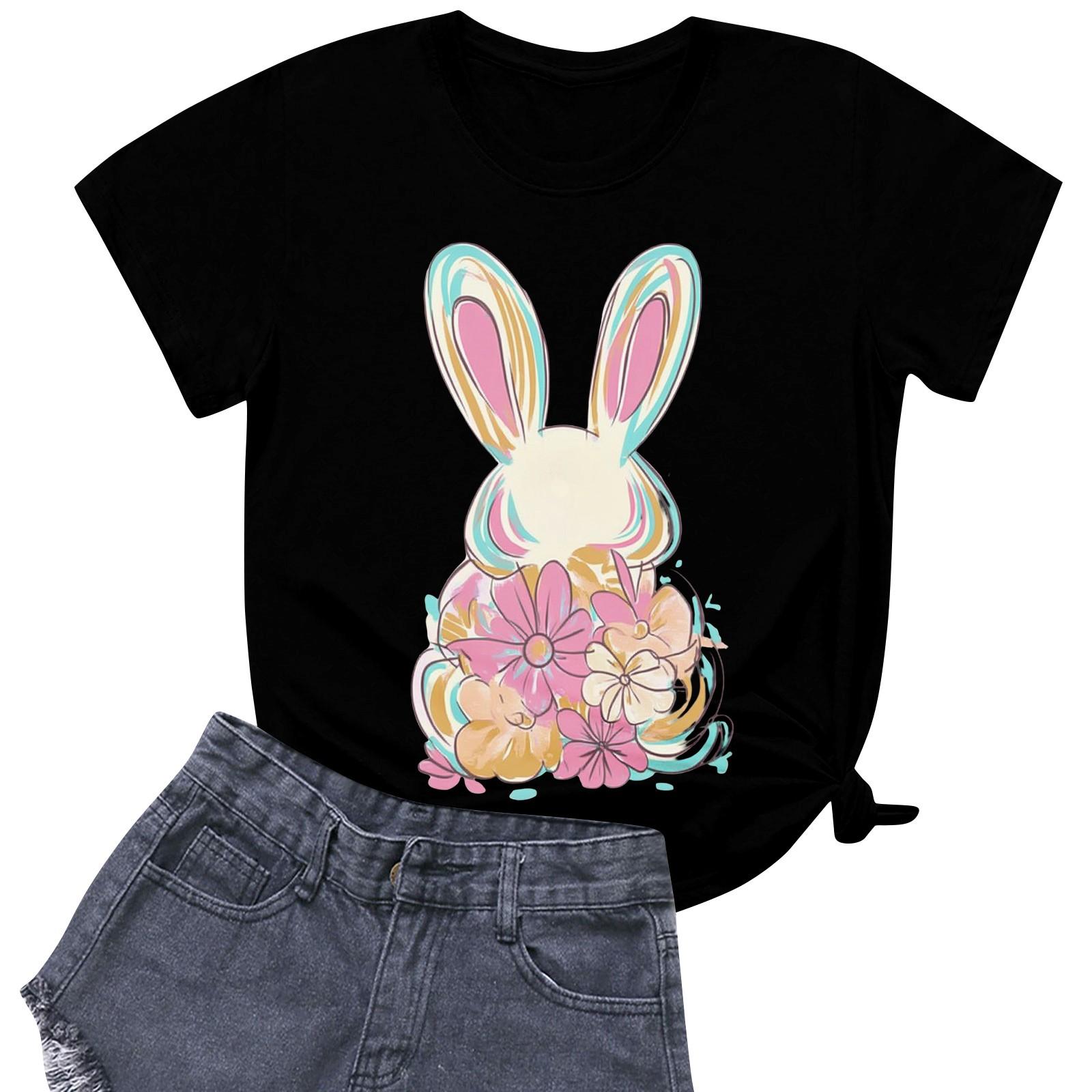 

Женская повседневная футболка с круглым вырезом и короткими рукавами с принтом XL чёрный