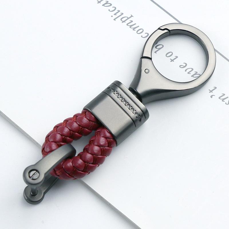 Braided Rope Sub-Gun Printing Keychain Men'S And Women'S Waist Hanging Big Head Chain General Car Key Bag Accessories