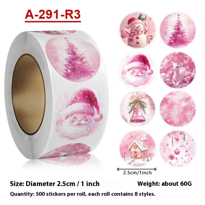 500Pcs Merry Christmas Gift Stickers Santa Round Seal Labels Sticker For Gift Baking Package Envelope Stationery Decor