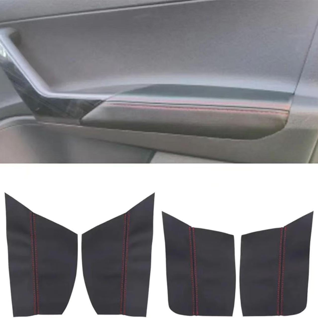 

Volkswagen Tharu T-Cross 25-дверный Подлокотник Кожаная Отделка Чехол Black with Black Stitching 4-piece