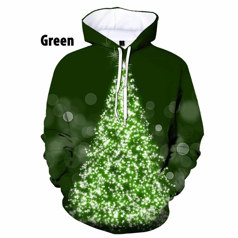 Pop 3D Christmas Tree Snowman Xmas Printing Hoodies For Men Children Fashion Funny Hooded Hoody Women Cute Harajuku Hoodie Tops
