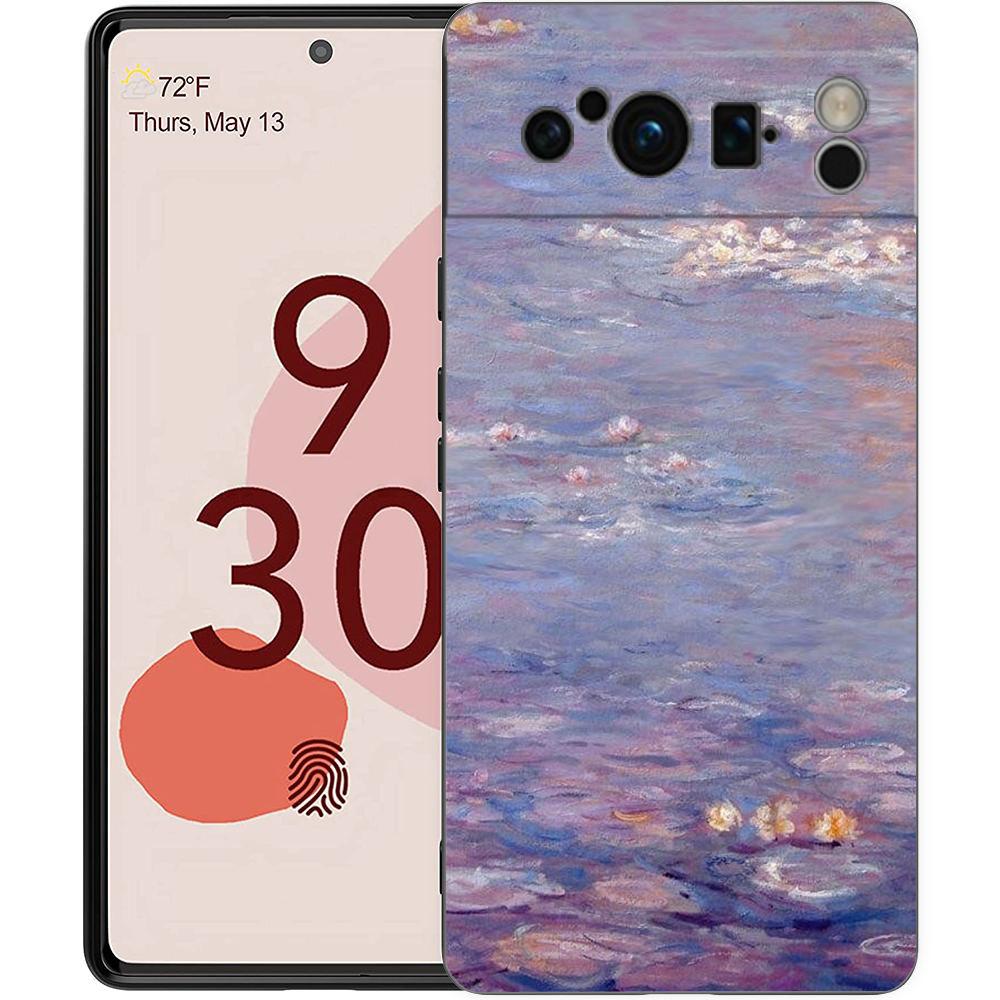 Claude Monet Impressionism Painter For Google Pixel 8 7 6 Pro 6A 5G Black Phone Case Soft Shockproof Back Cover TPU Shell Coque