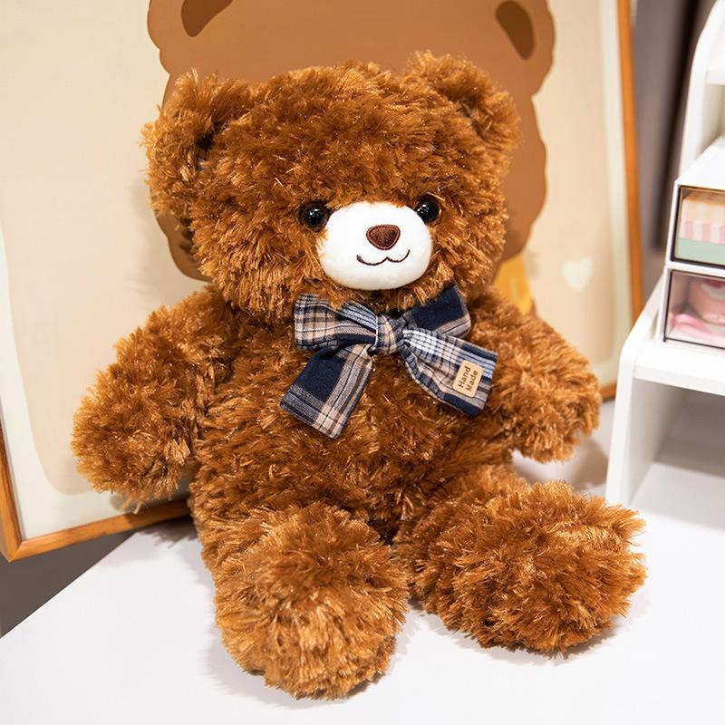 Cartoon Lele Bear Plush Doll Cute Bear Teddy Bear Doll Plush Toy Children's Soothing Girl Gift