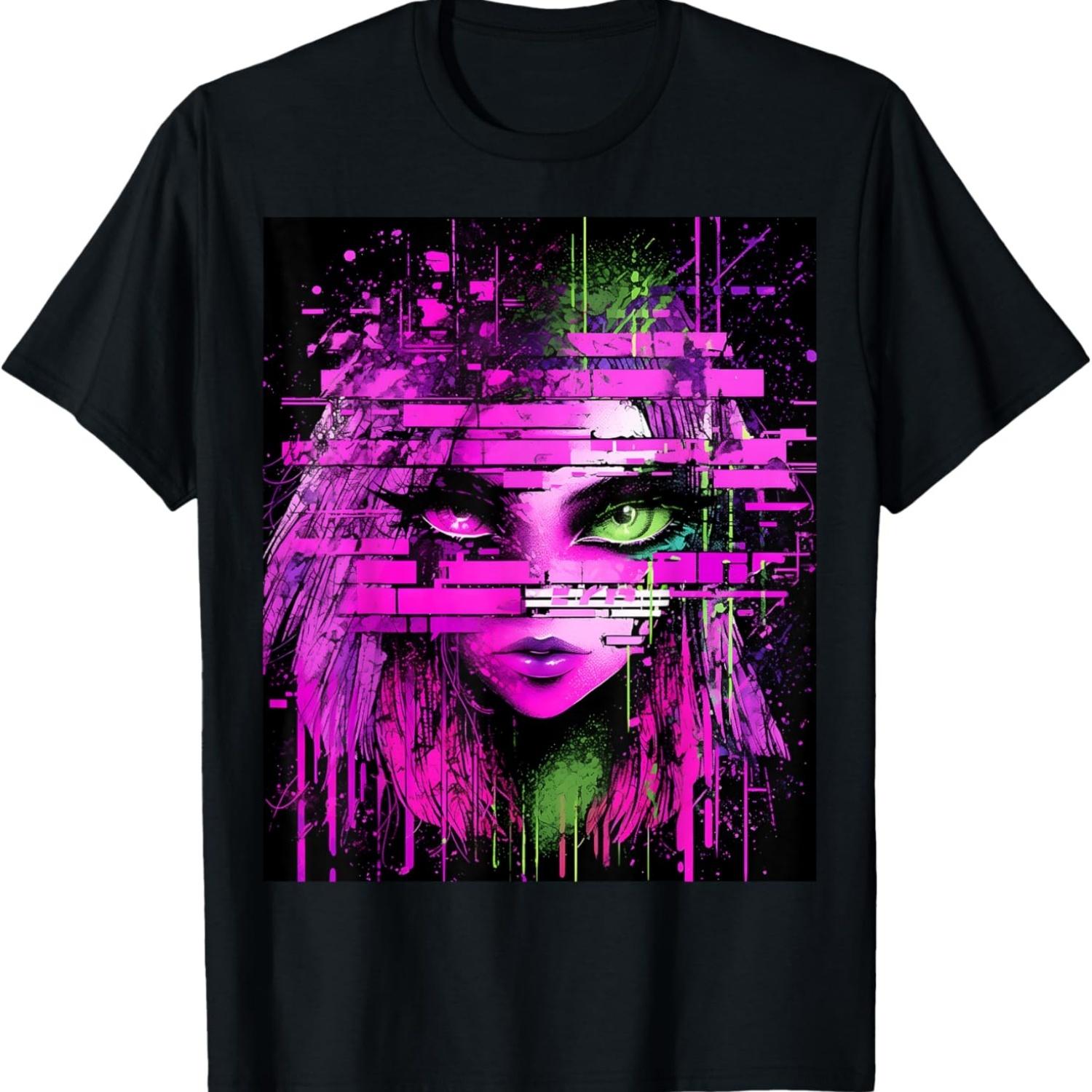 Unleash Your E-Girl Expression with This Distinctive Design T-Shirt S чёрный