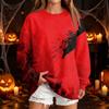 Women's Fashion Casual Halloween Print Round Neck Sweatshirt