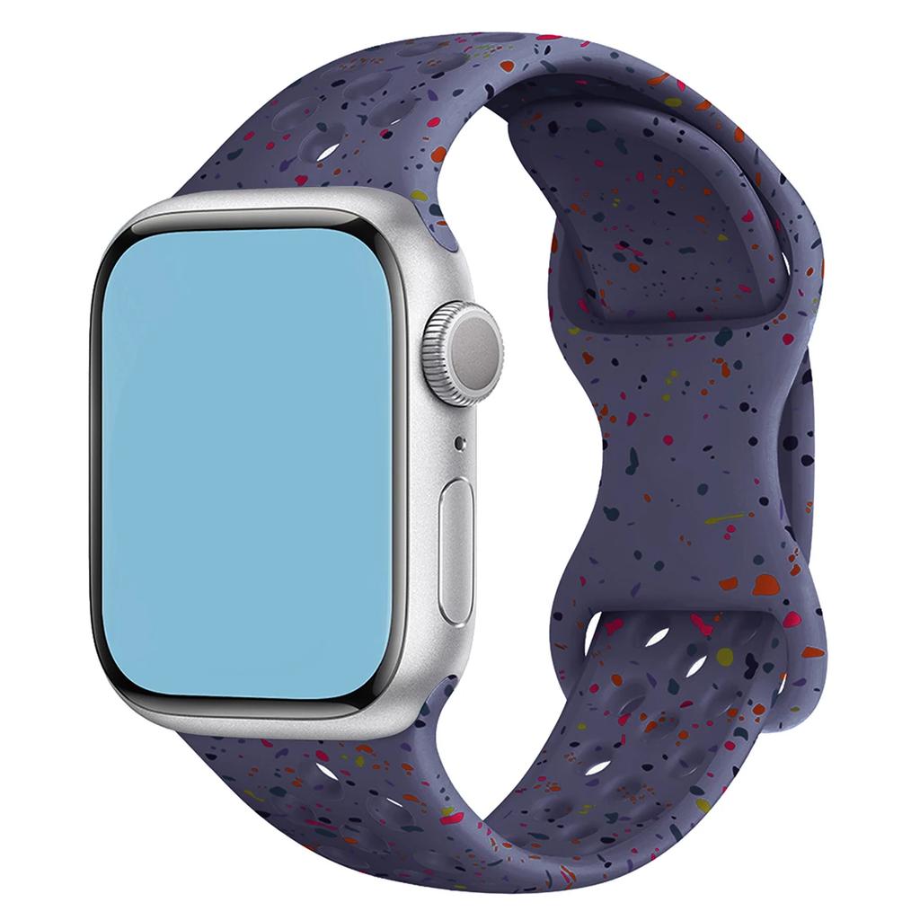 Original Silikonarmband für Apple Watch Band 44mm 45 46 40 41 38 42mm Armband Atmungsaktiv iwatch Serie 10 9 8 SE 7 6 Ultra 2 49mm