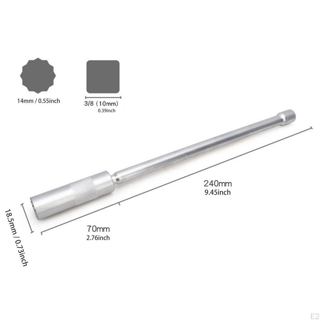 Spark Plug Wrench 12 inch Extended Point Flexible for Quick Removal and Installation