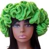 Handmade Knit Bucket Hat for Woman Weaving Ruffled Brim Bucket Hat Adult Teens Winter Cycling Fisherman Hat