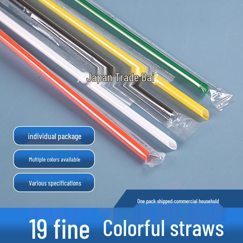 Individually Wrapped Transparent Sharp Tip Boba Straws - Pack of 1