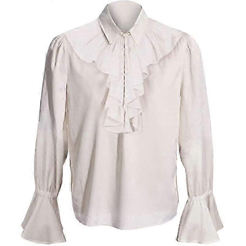 Men's Stage Costumes Vampire Renaissance Victorian Steampunk Ruffled Medieval Halloween Costumes!ZZ51