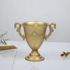 Golden Home Tabletop Floral Arrangements Wedding Atmosphere Decoration Floral Arrangements Green Plant Flower Vase Flower Holder