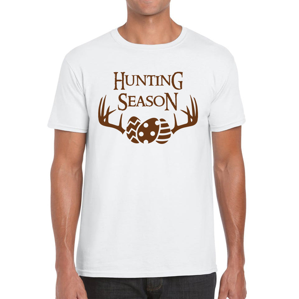 Easter Hunting Season Funny Easter Gift Rabbit Eggs Cute Bunny Deer Hunt Happy Easter Sunday Mens Tee Top M