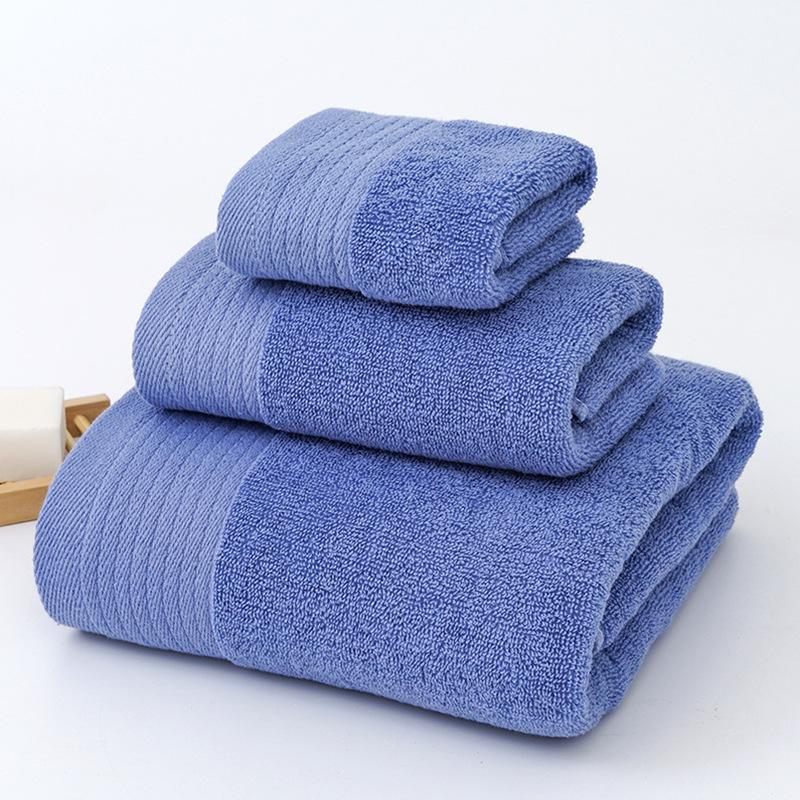 

Набор полотенец из чистого хлопка, махровое, сатиновое, квадратное полотенце, набор банных полотенец, утолщенное абсорбирующее полотенце для лица 35*35 синий