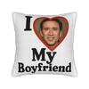 Nicolas Cage I Love My Boyfriend Birthday Prank Meme Gift Weird Pillow Case Pillow Cover Print Pillowcases For Living Room Chair