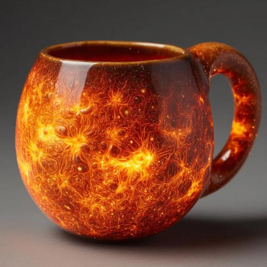 Space-Themed Coffee Cups with Ergonomic Handle Dishwasher Safe Space Embossed Planet Mugs Solar System Planet Mugs