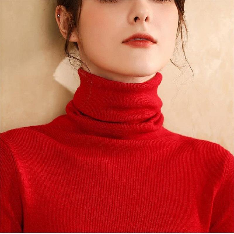 

Мягкая ворсистая водолазка-основа из трикотажа для женщин, приталенная, в темпераментном универсальном стиле, однотонная водолазка-основа для весны и осени 47-243 (average size) красный