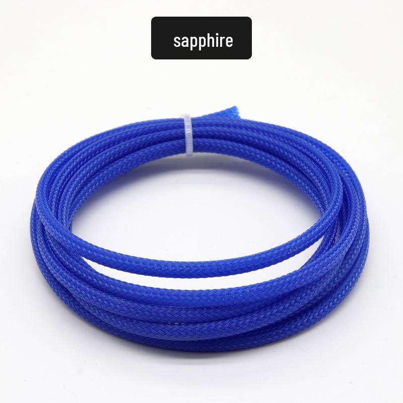 PET Braided Expandable 3mm Snakeskin Mesh Audio Cable Sleeve, Nylon Shockproof, 5 Meters